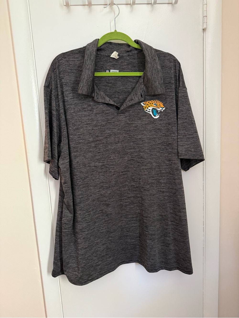 NFL Jacksonville Jaguars Dark Gray Logo Polo Shirt